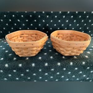 Longaberger pair of hexagon baskets